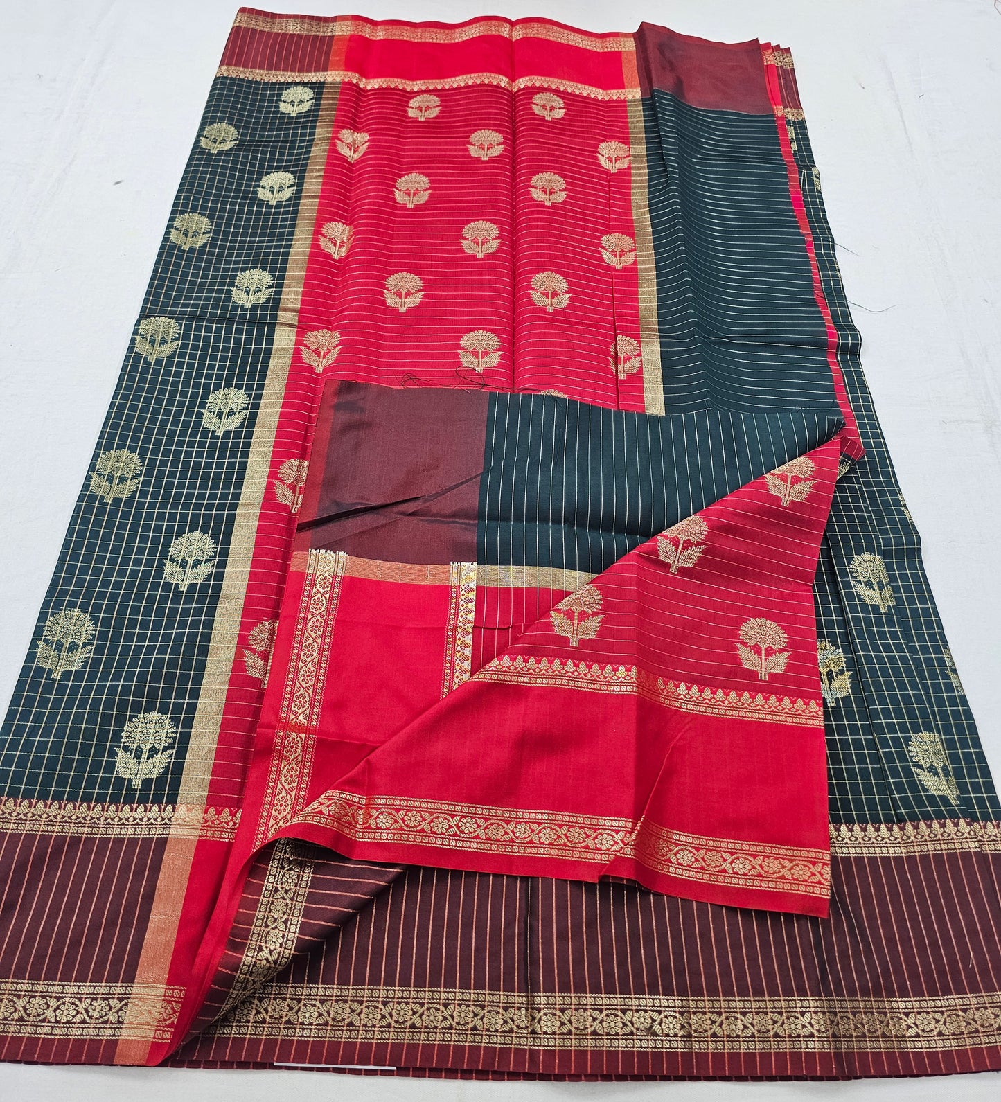 Kanchipuram Blended Fancy Soft Silk Sarees 1295