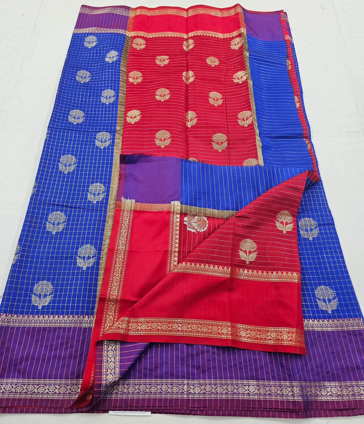 Kanchipuram Blended Fancy Soft Silk Sarees 1297