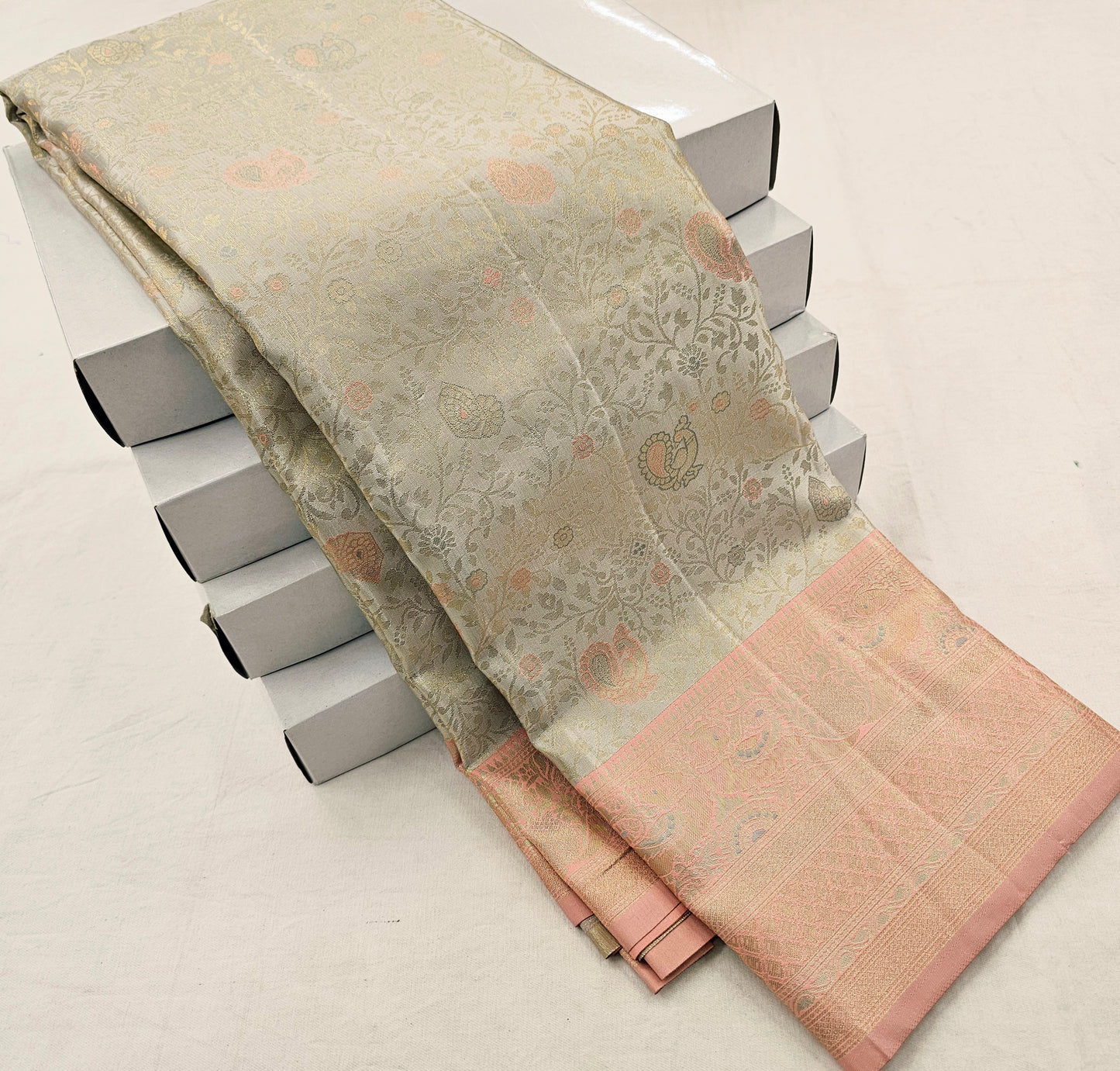 Kanchipuram Blended Trendy Tissue Silk Saree 573