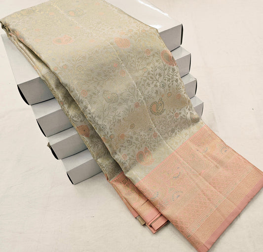 Kanchipuram Blended Trendy Tissue Silk Saree 573 – Kanchipuram Lakshaya Silks