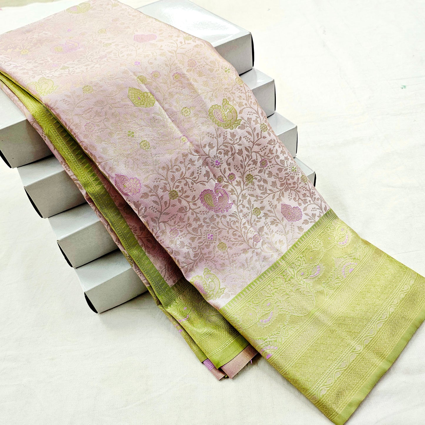 Kanchipuram Blended Trendy Tissue Silk Saree 576