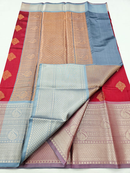 Kanchipuram Blended Fancy Butta Silk Saree 050 – Kanchipuram Lakshaya Silks