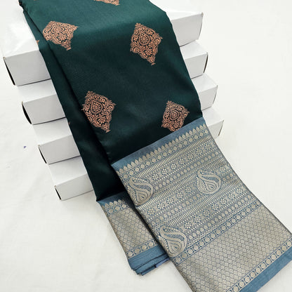 Kanchipuram Blended Fancy Butta Silk Saree 051 – Kanchipuram Lakshaya Silks