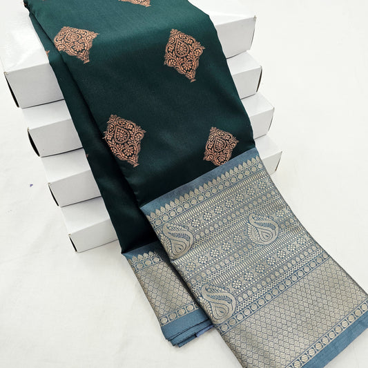 Kanchipuram Blended Fancy Butta Silk Saree 051 – Kanchipuram Lakshaya Silks