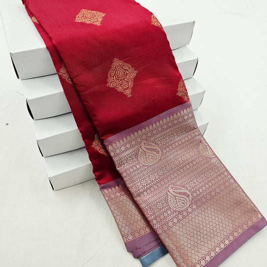 Kanchipuram Blended Fancy Butta Silk Saree 052 – Kanchipuram Lakshaya Silks