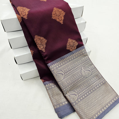 Kanchipuram Blended Fancy Butta Silk Saree 054 – Kanchipuram Lakshaya Silks