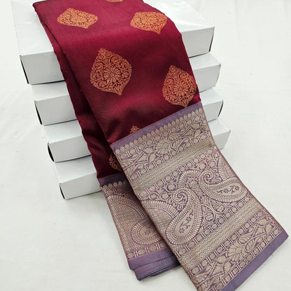Kanchipuram Blended Fancy Butta Silk Saree 056 – Kanchipuram Lakshaya Silks