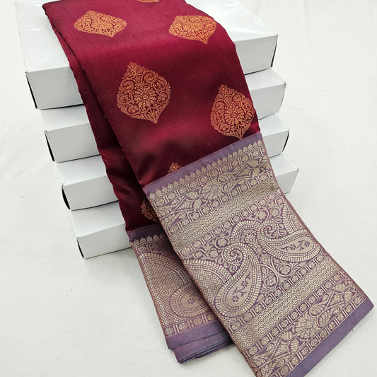 Kanchipuram Blended Fancy Butta Silk Saree 056 – Kanchipuram Lakshaya Silks