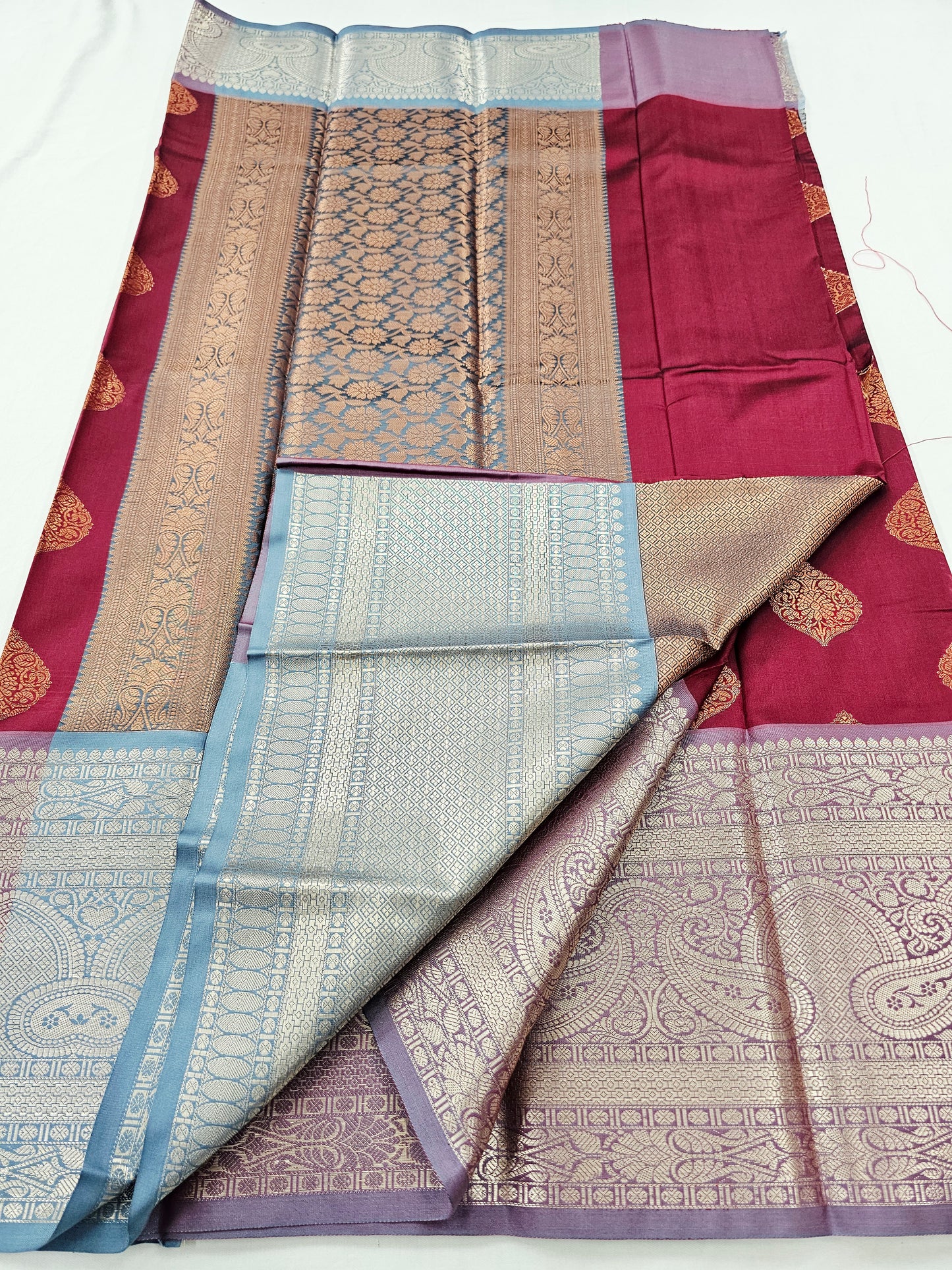 Kanchipuram Blended Fancy Butta Silk Saree 056