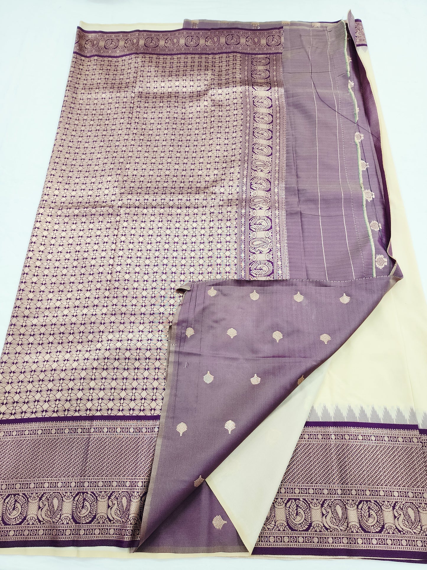Kanchipuram Blended Vintage Korvai SilkSaree 003