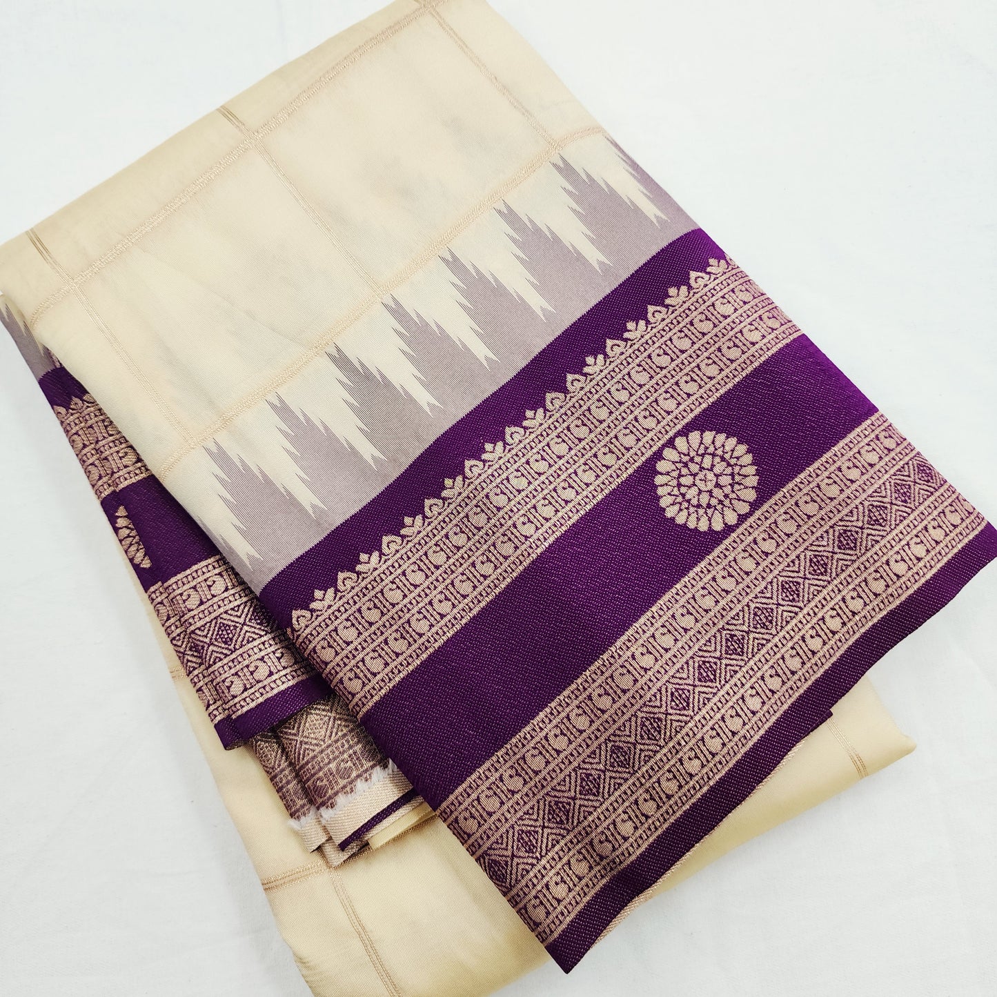 Kanchipuram Blended Vintage Korvai SilkSaree 004