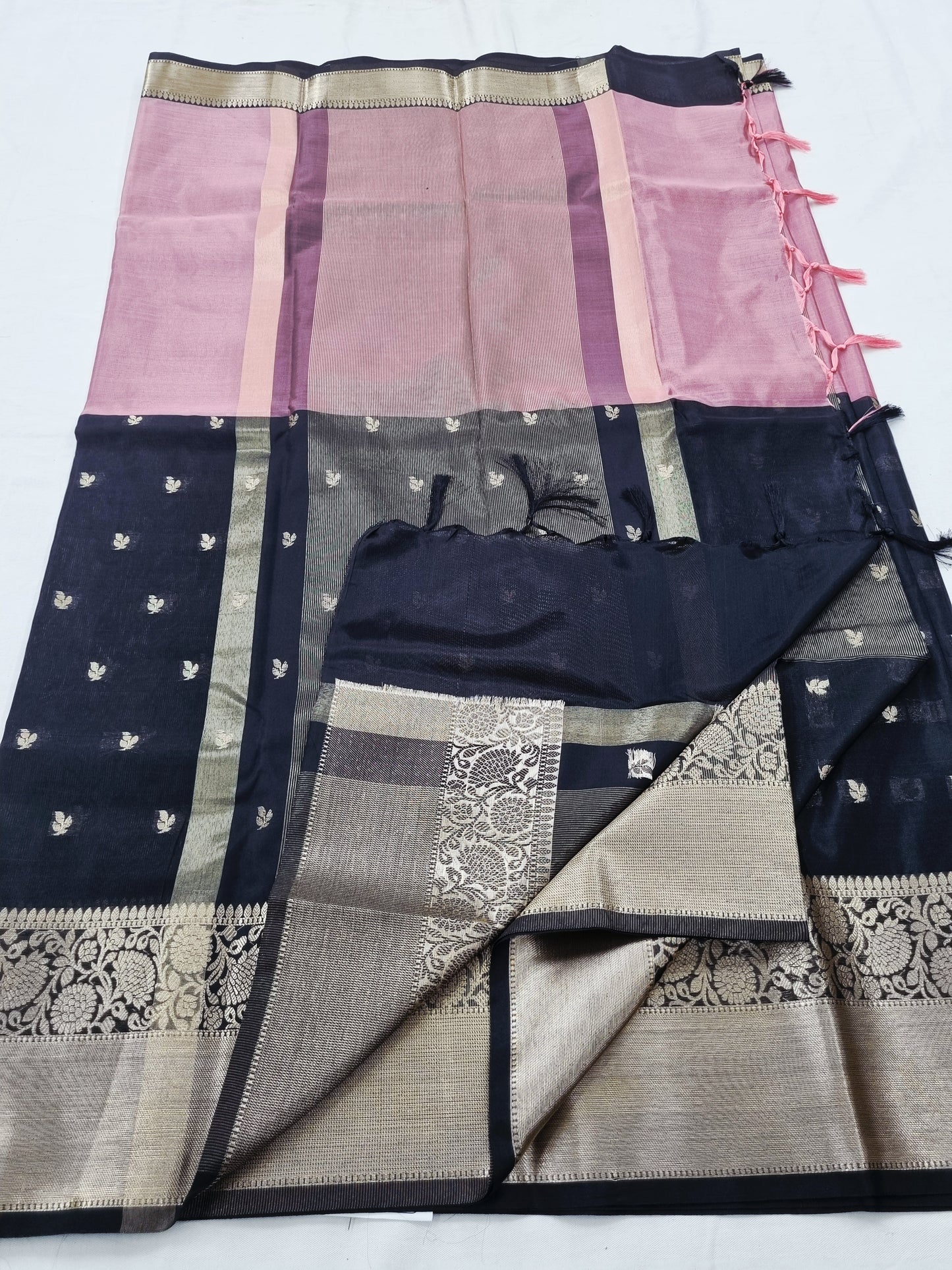 Kanchipuram Blended Trendy Half & Half SilkSaree 001