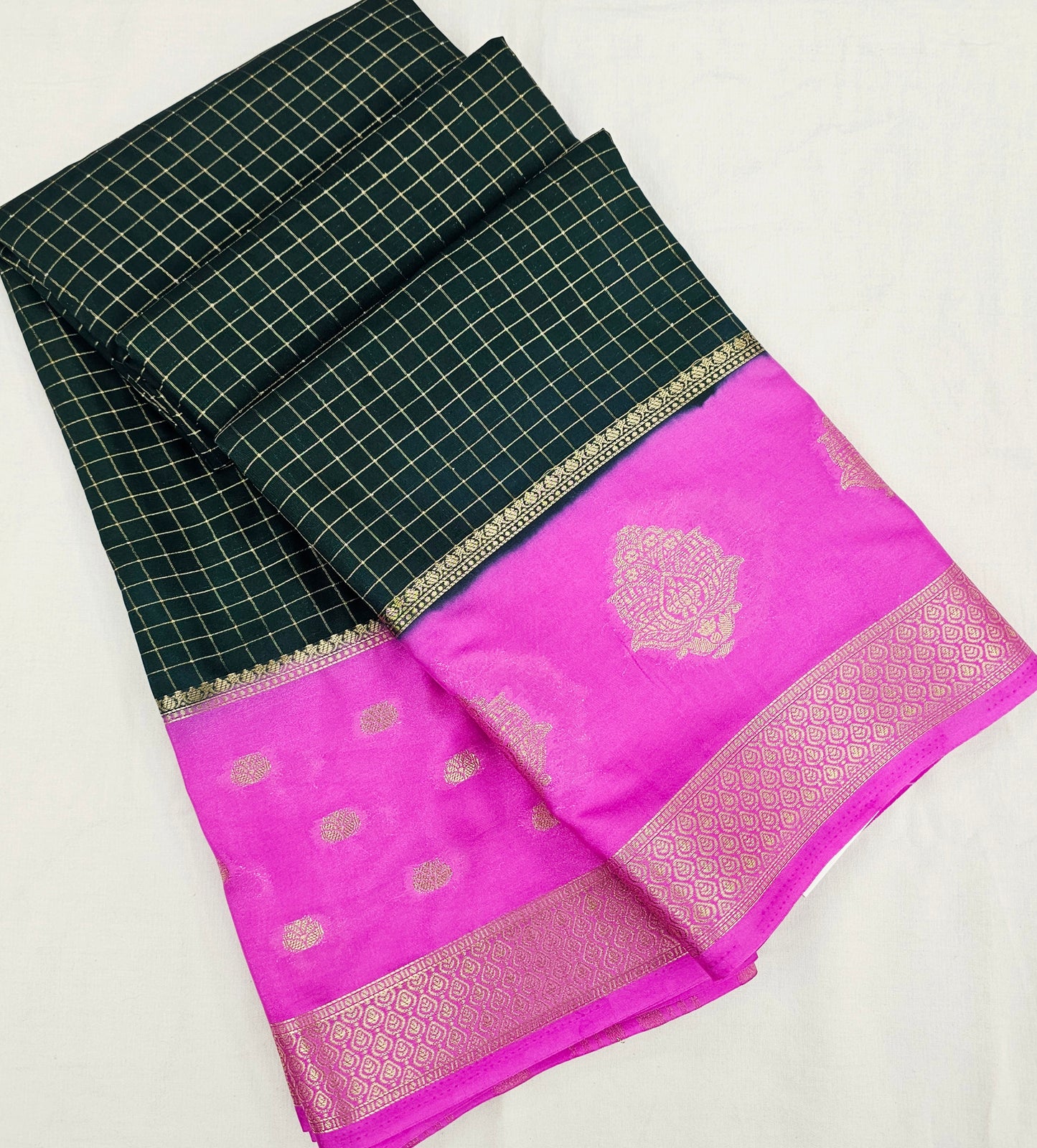Kanchipuram Blended Traditional Gap Border Silk Saree 001