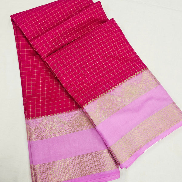 Kanchipuram Blended Traditional Gap Border Silk Saree 003