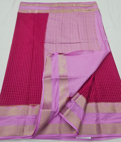 Kanchipuram Blended Traditional Gap Border Silk Saree 003 – Kanchipuram Lakshaya Silks