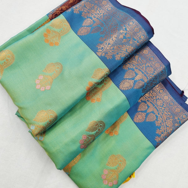 Kanchipuram Blended Fancy Soft Silk Saree 401