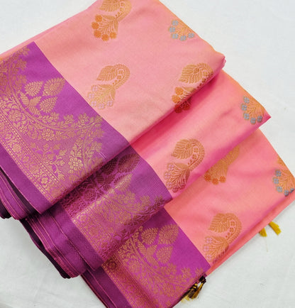 Kanchipuram Blended Fancy Soft Silk Saree 402 – Kanchipuram Lakshaya Silks