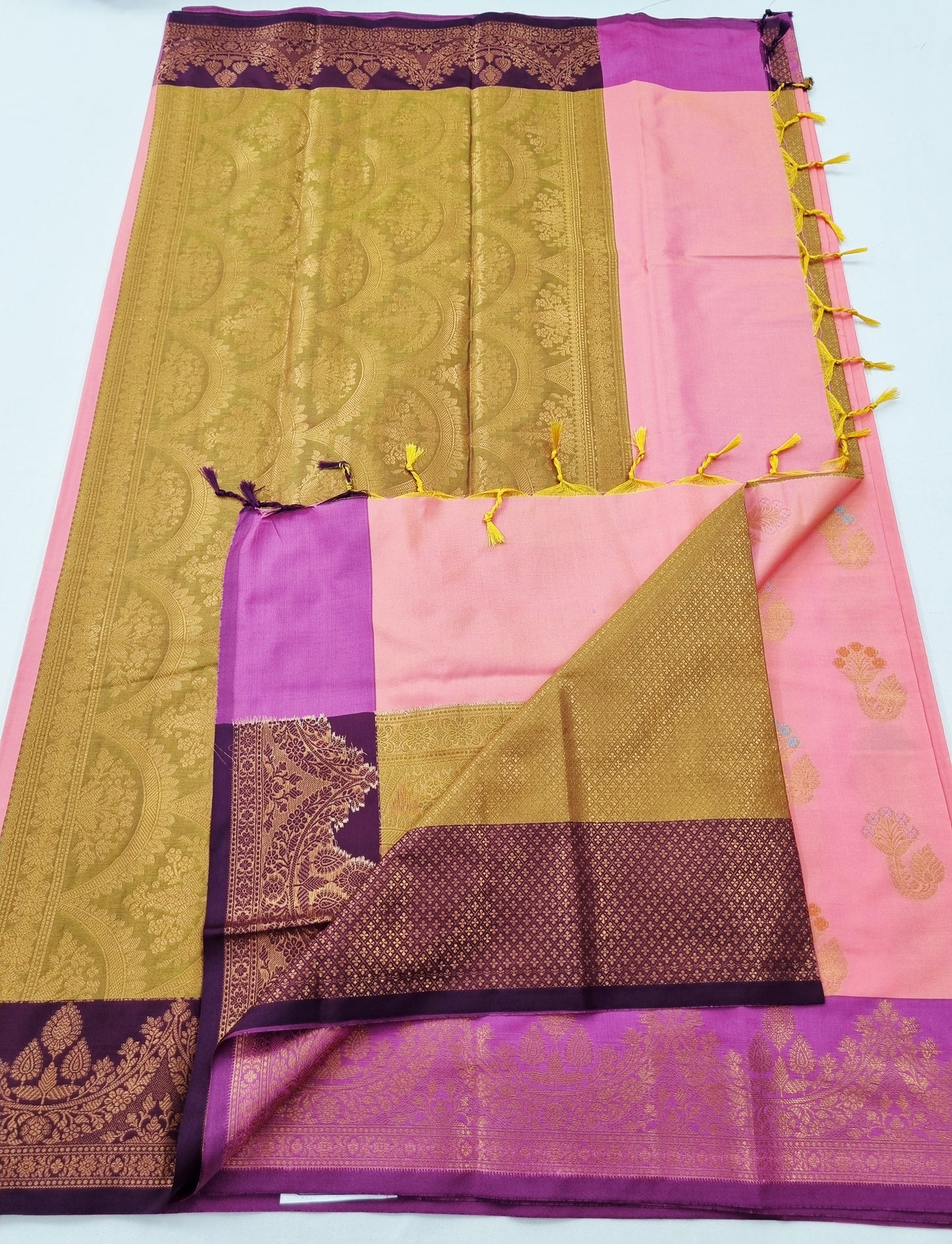 Kanchipuram Blended Fancy Soft Silk Saree 402