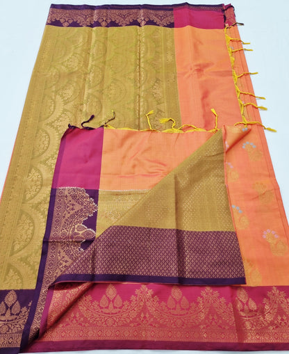 Kanchipuram Blended Fancy Soft Silk Saree 405 – Kanchipuram Lakshaya Silks