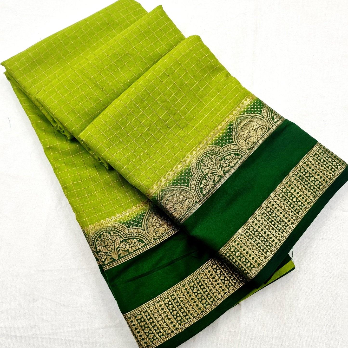 Kanchipuram Blended Traditional Gap Border Silk Saree 006