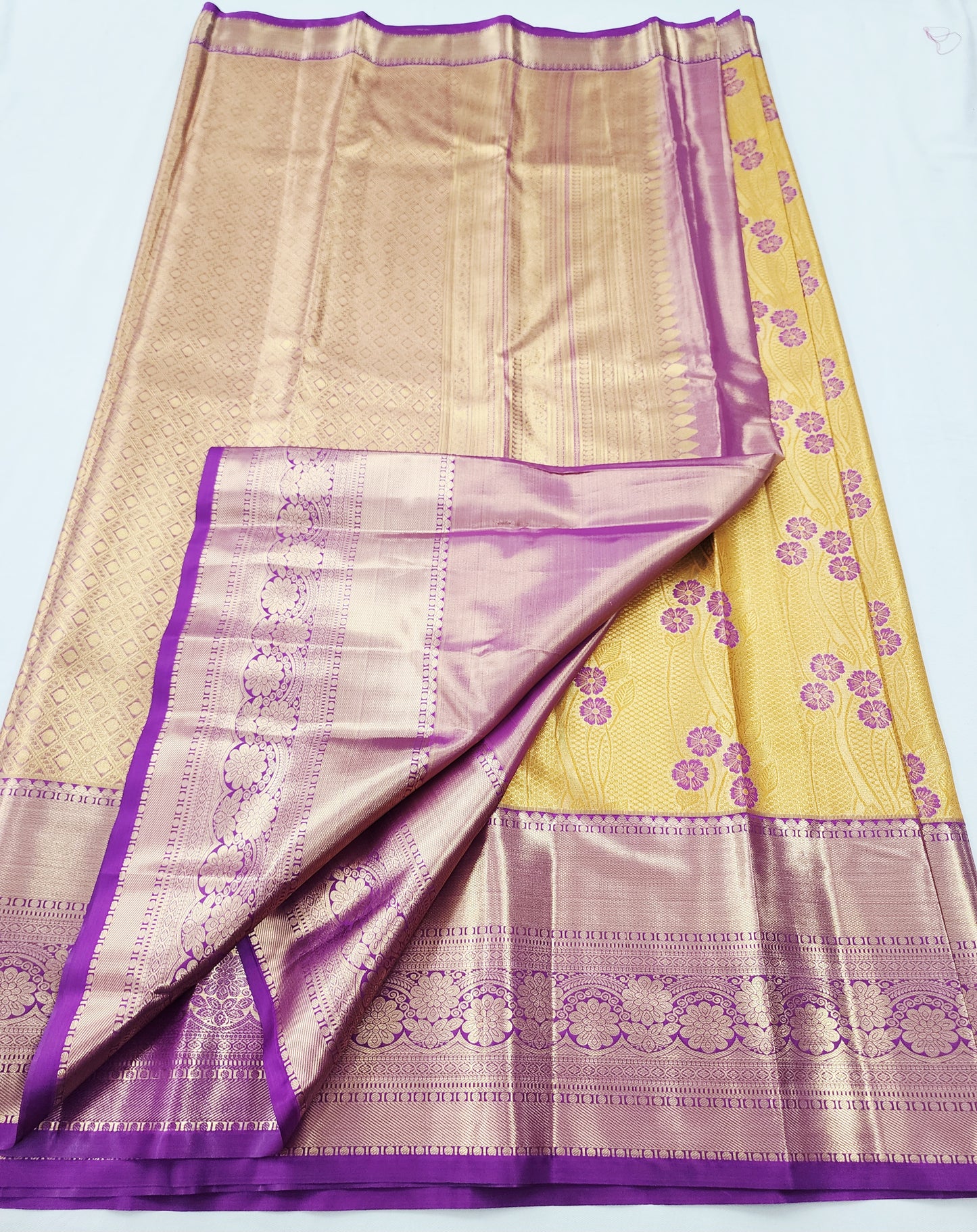 Kanchipuram Blended Korvai Tissue Bridal Silk Saree 001