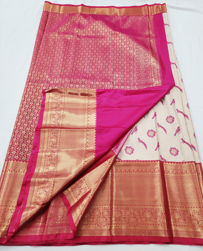 Kanchipuram Blended Korvai Tissue Bridal Silk Saree 004 – Kanchipuram Lakshaya Silks