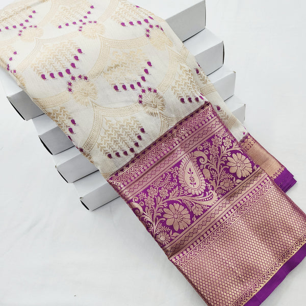 Kanchipuram Blended Korvai Tissue Bridal Silk Saree 005