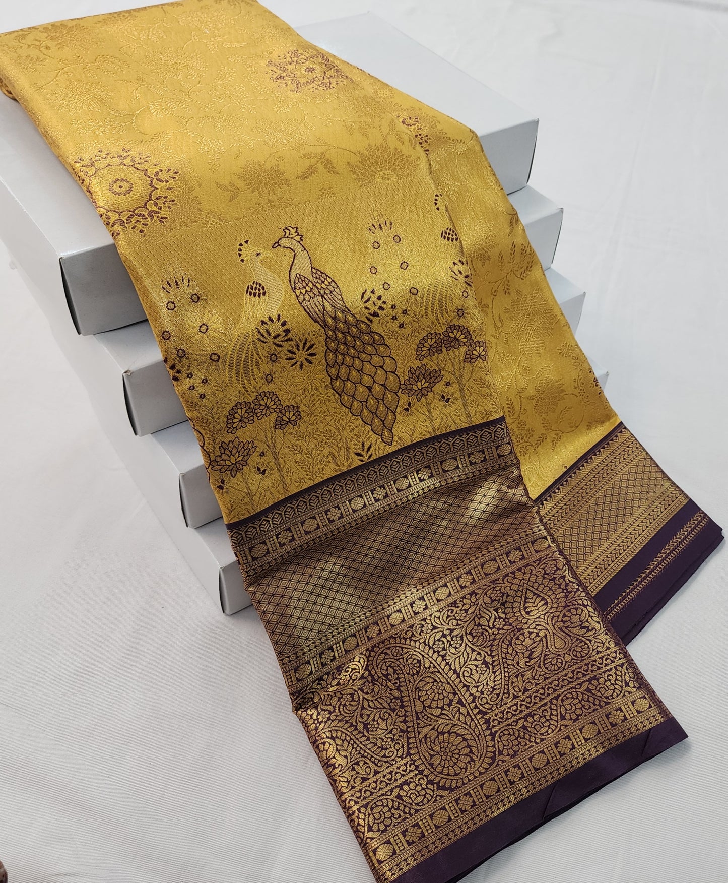 Kanchipuram Blended Korvai Tissue Bridal Silk Saree 008