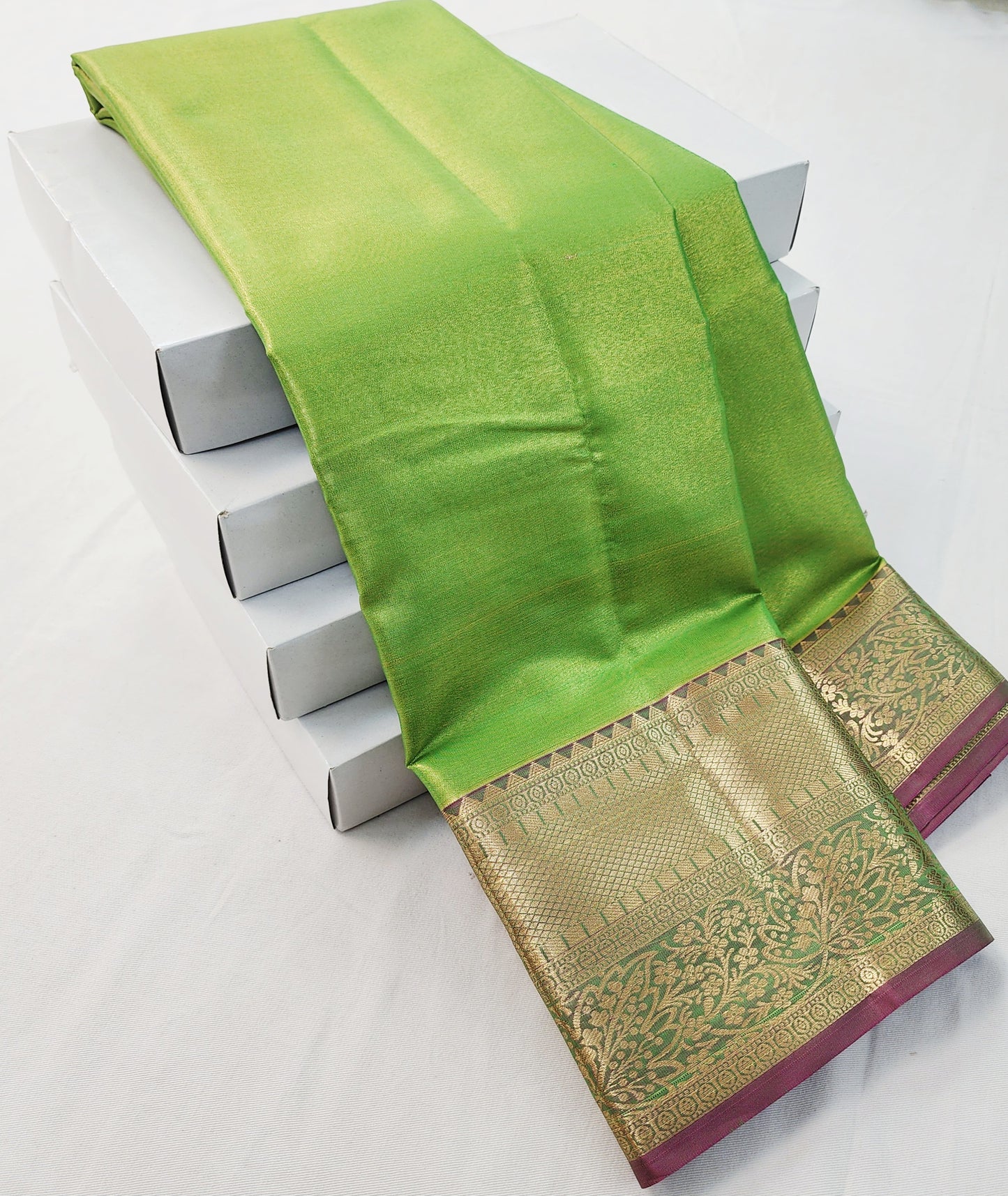 Kanchipuram Blended Tissue Bridal Silk Saree 366