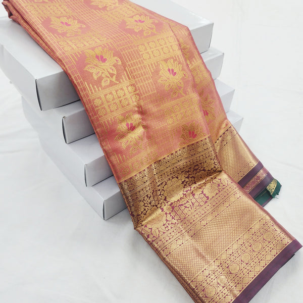 Kanchipuram Blended Tissue Bridal Silk Saree 367