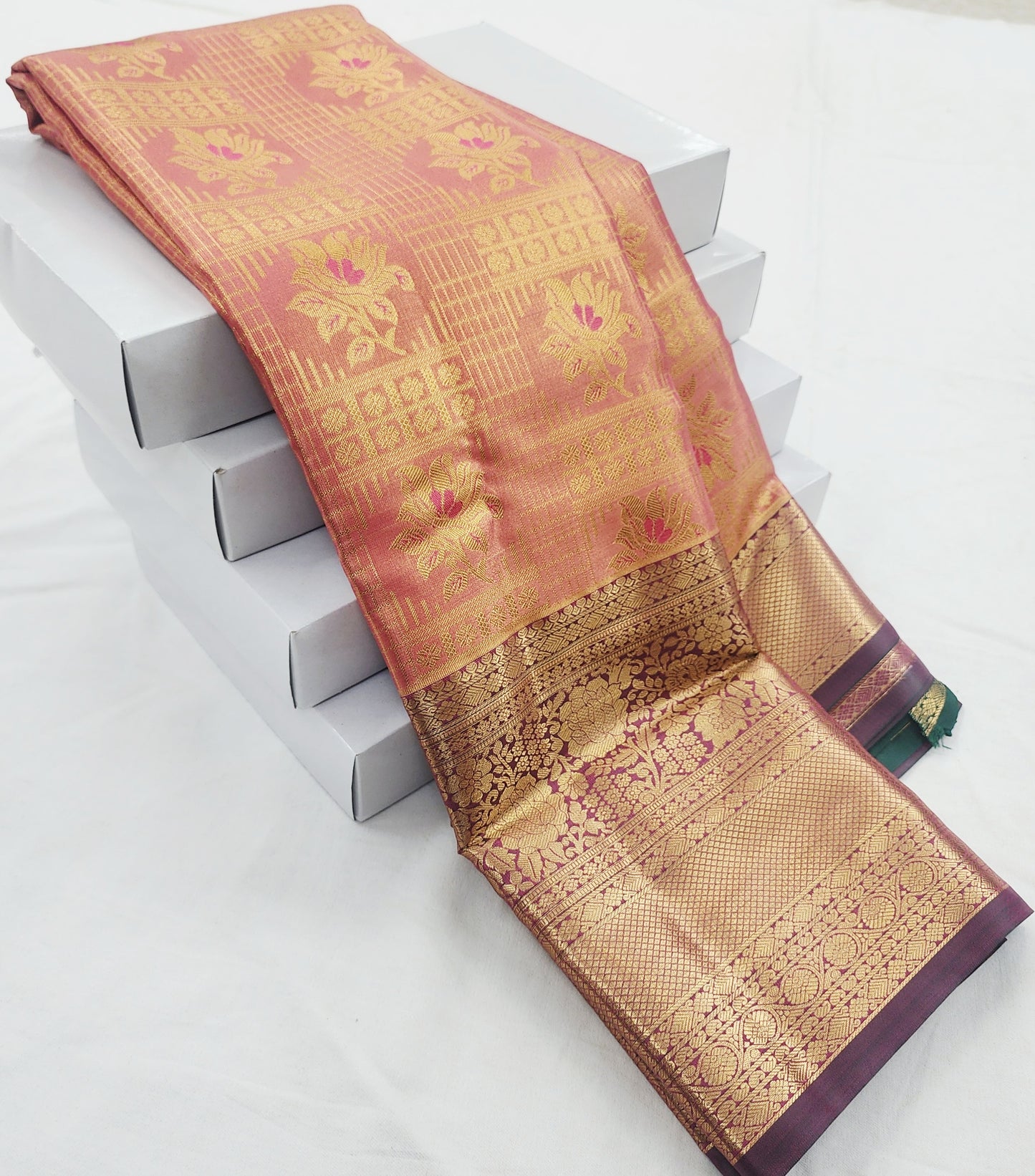 Kanchipuram Blended Tissue Bridal Silk Saree 367