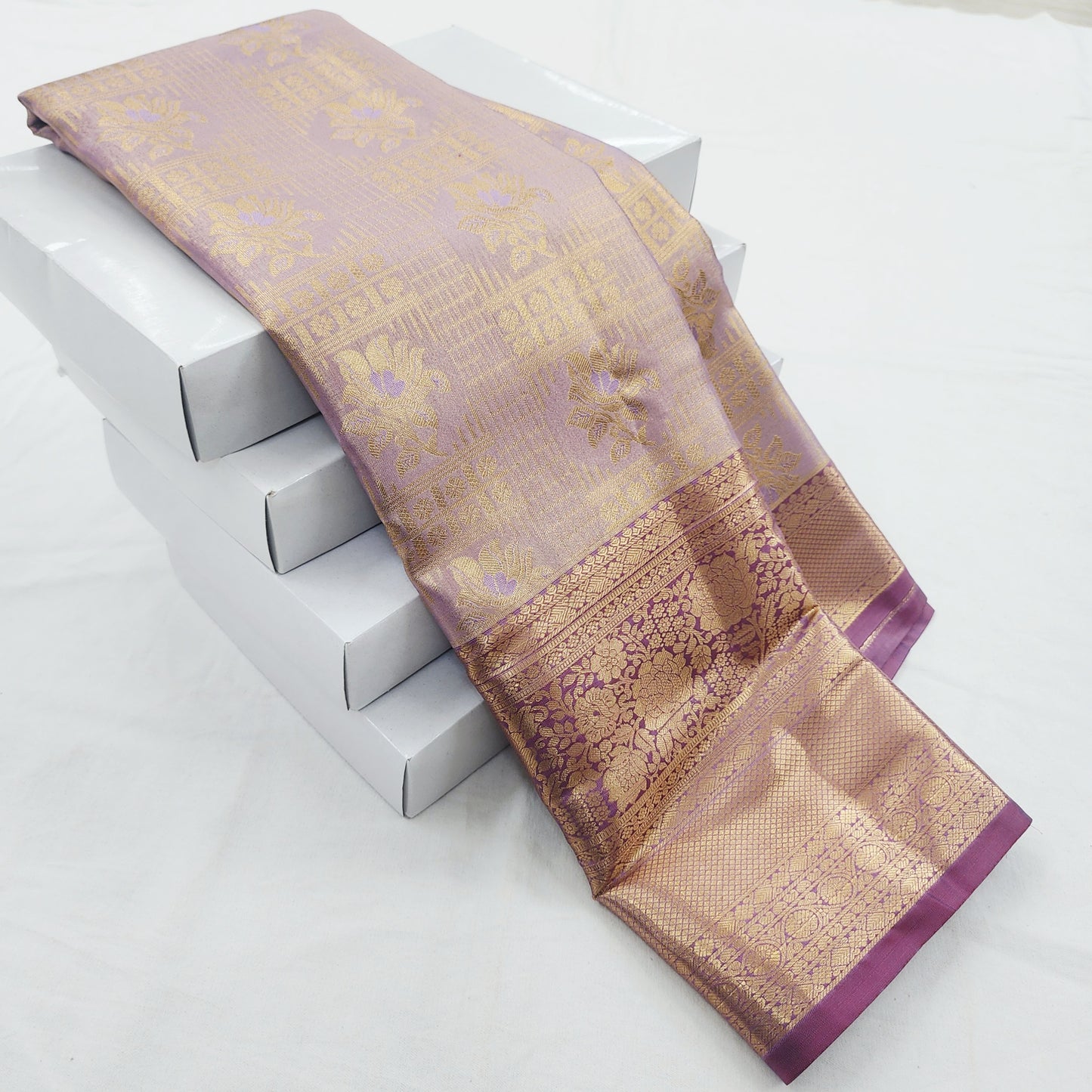 Kanchipuram Blended Tissue Bridal Silk Saree 369