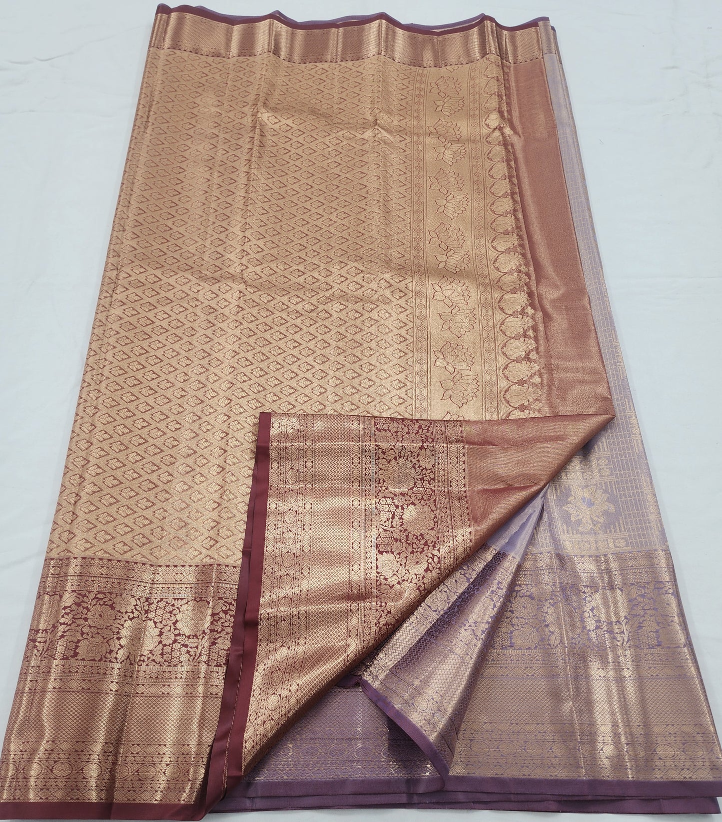 Kanchipuram Blended Tissue Bridal Silk Saree 369