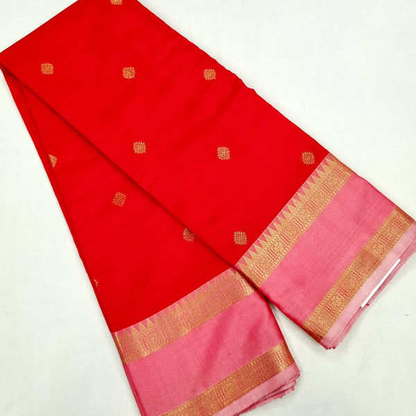 Kanchipuram Blended Fancy Gap Border Silk Saree 001