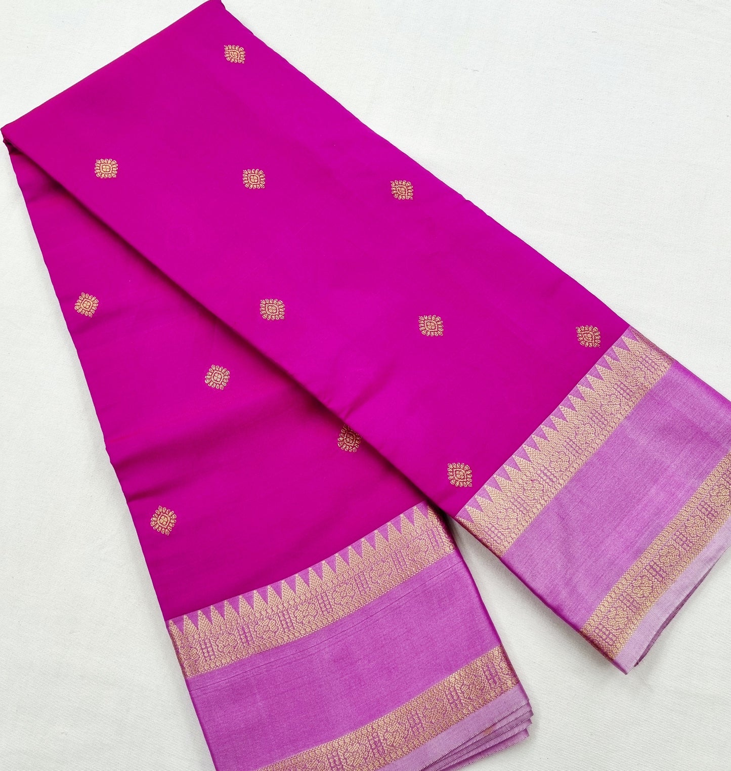 Kanchipuram Blended Fancy Gap Border Silk Saree 005