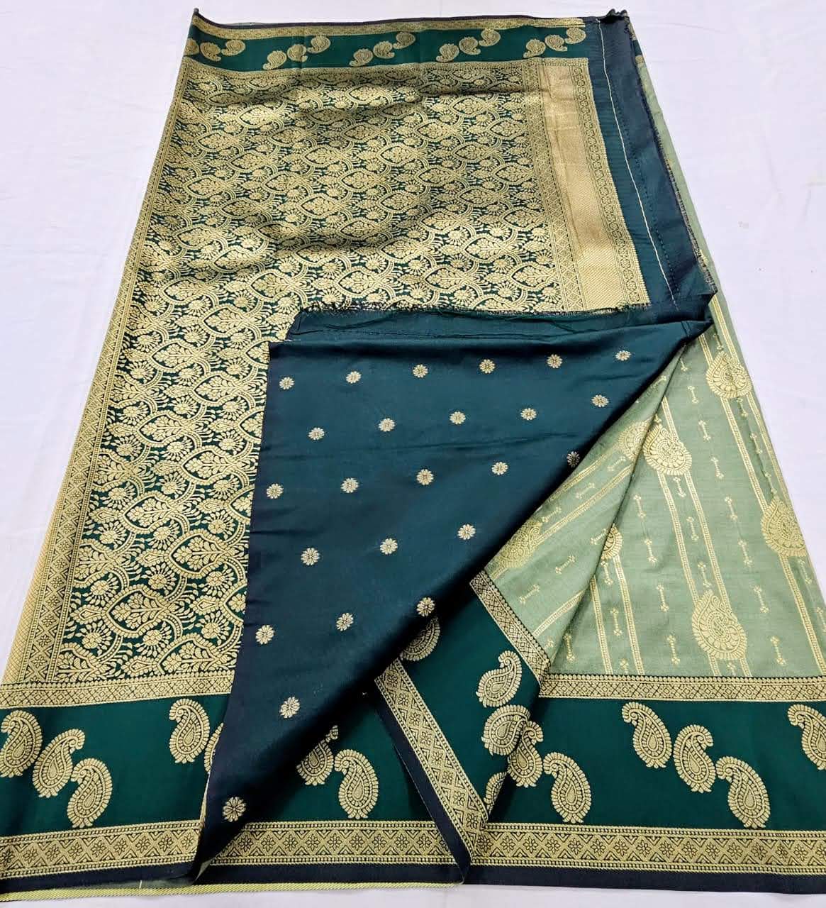 Kanchipuram Blended Korvai Mini Bridal Silk saree 006