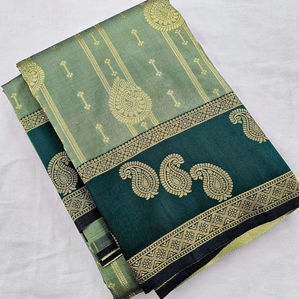Kanchipuram Blended Korvai Mini Bridal Silk saree 006