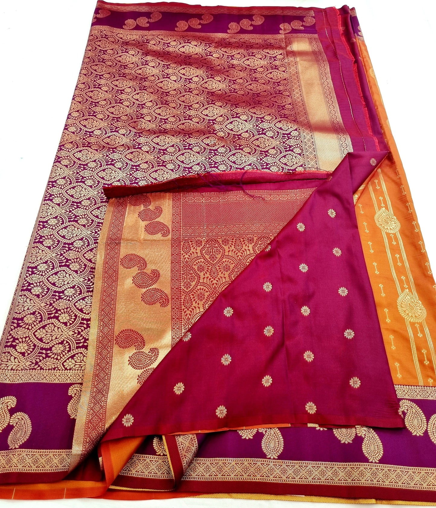Kanchipuram Blended Korvai Mini Bridal Silk saree 005