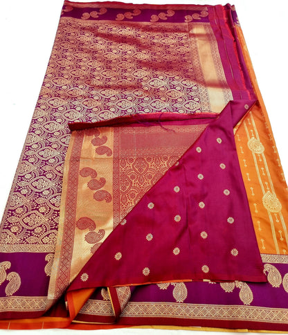 Kanchipuram Blended Korvai Mini Bridal Silk saree 005 – Kanchipuram Lakshaya Silks