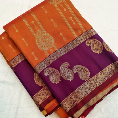 Kanchipuram Blended Korvai Mini Bridal Silk saree 005 – Kanchipuram Lakshaya Silks