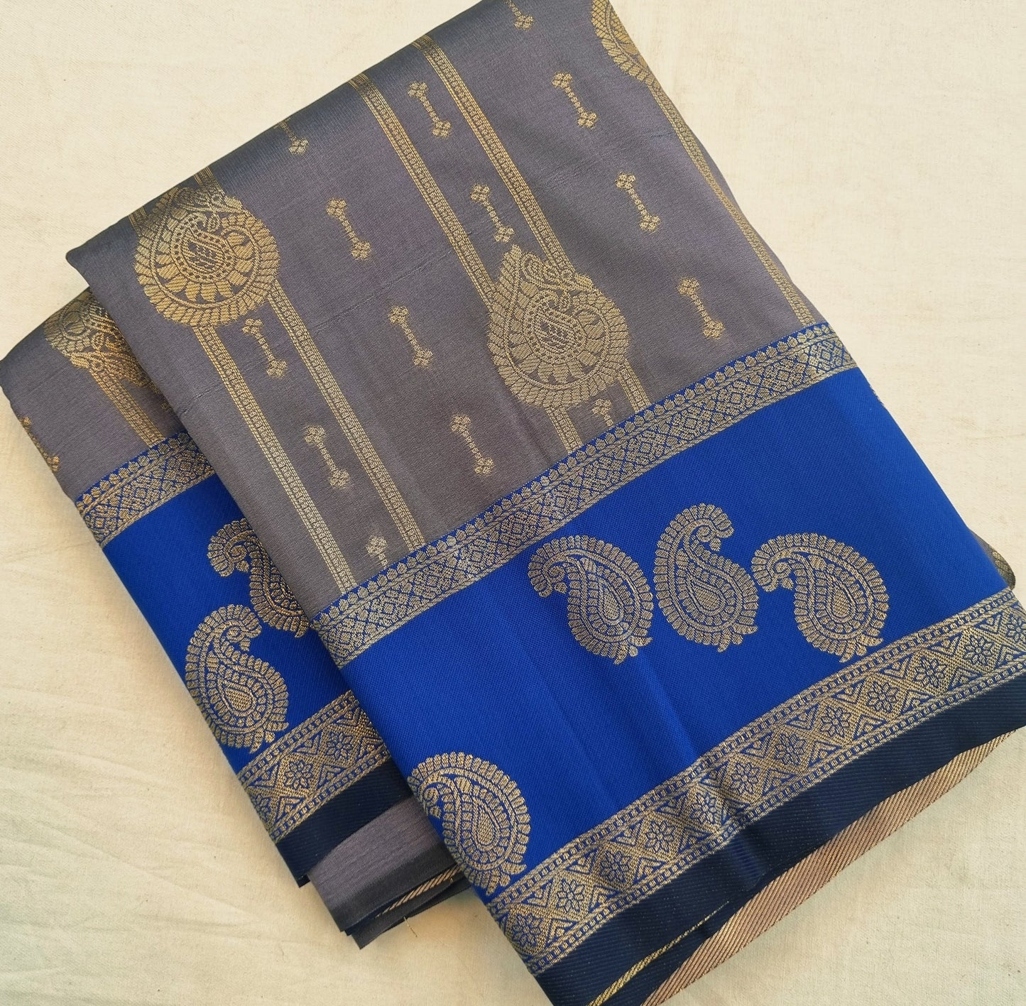 Kanchipuram Blended Korvai Mini Bridal Silk saree 004