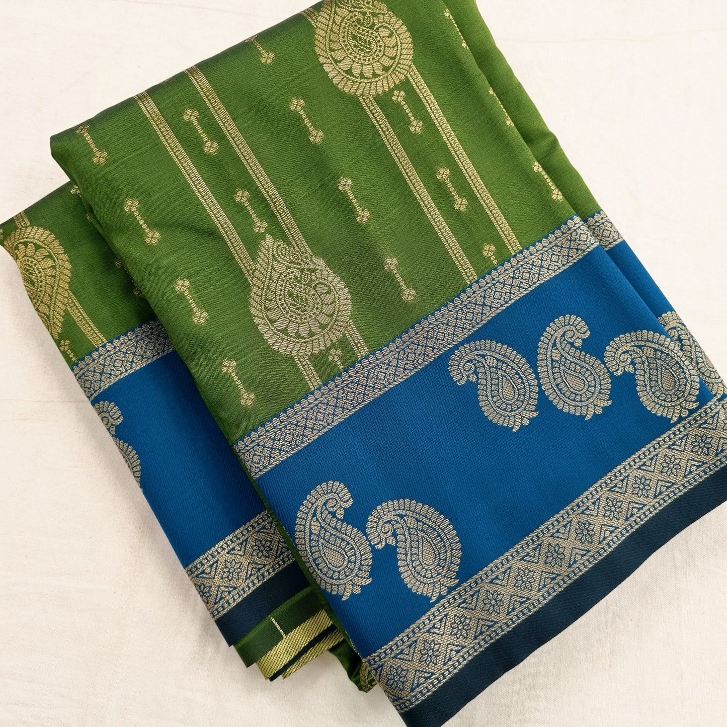 Kanchipuram Blended Korvai Mini Bridal Silk saree 003