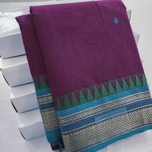 Kanchipuram Pure Korvai Cotton Saree 024 – Kanchipuram Lakshaya Silks