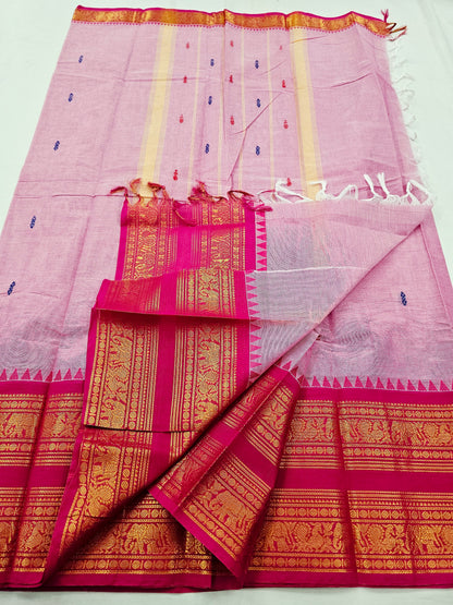 Kanchipuram Pure Korvai Cotton Saree 022 – Kanchipuram Lakshaya Silks