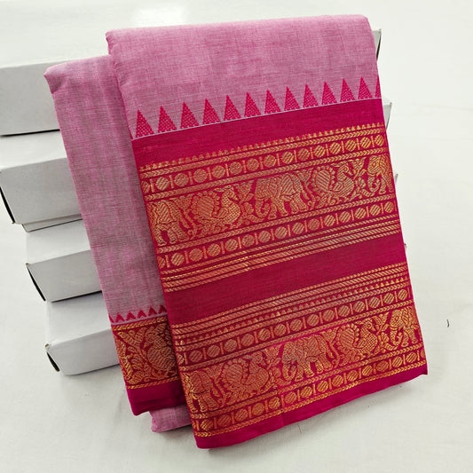 Kanchipuram Pure Korvai Cotton Saree 022 – Kanchipuram Lakshaya Silks