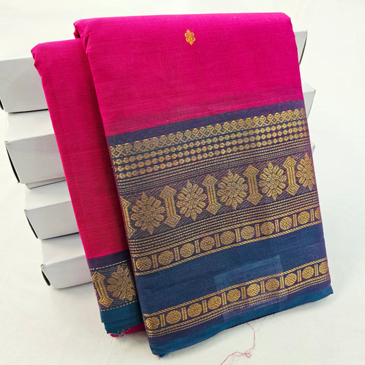 Kanchipuram Pure Korvai Cotton Saree 019 – Kanchipuram Lakshaya Silks