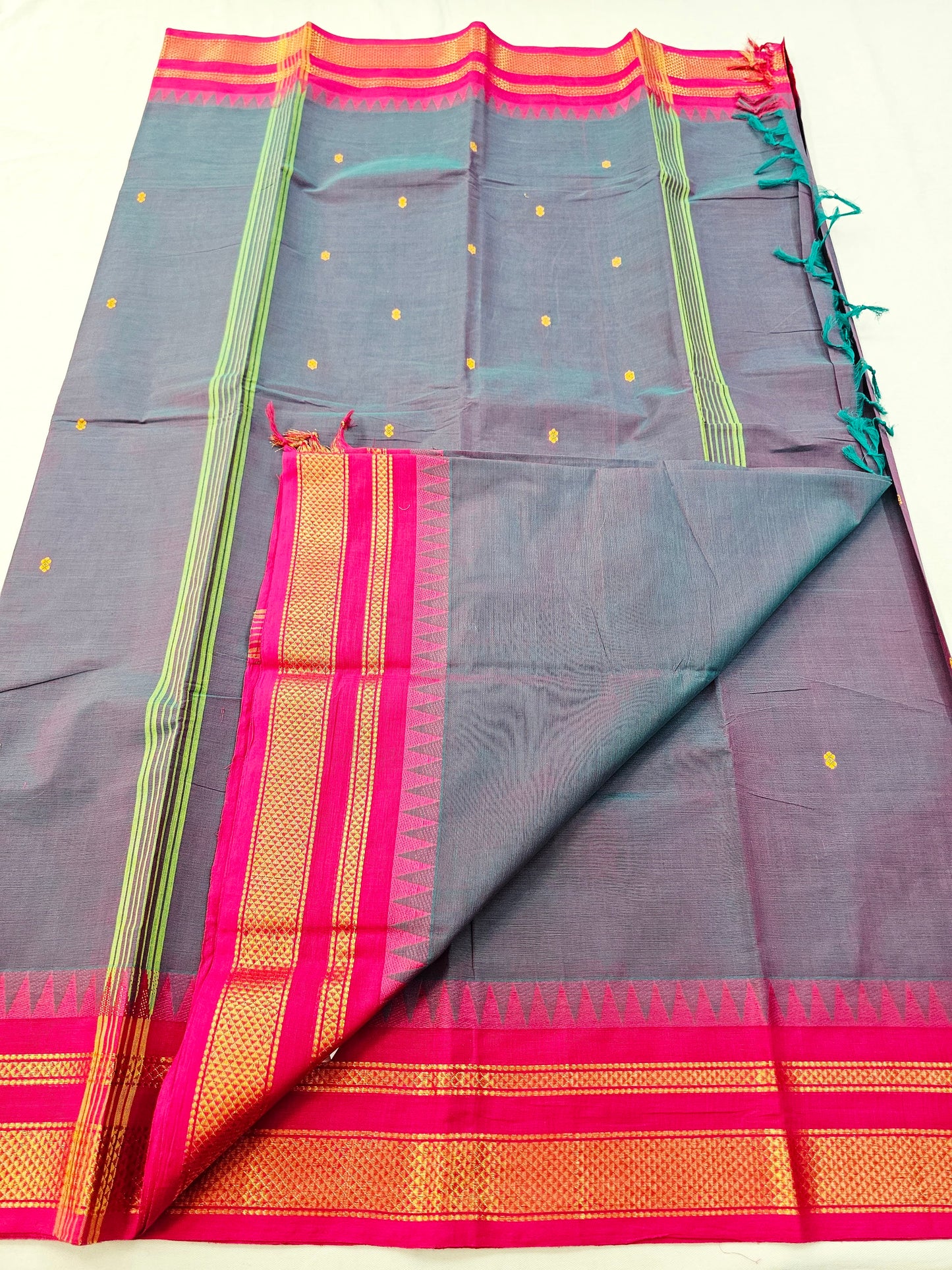 Kanchipuram Pure Korvai Cotton Saree 016