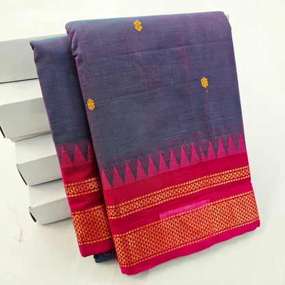 Kanchipuram Pure Korvai Cotton Saree 016 – Kanchipuram Lakshaya Silks