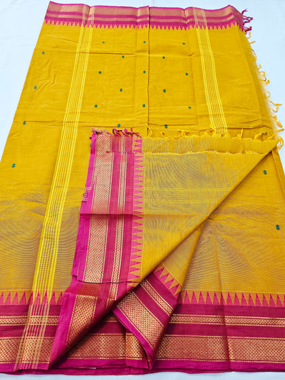 Kanchipuram Pure Korvai Cotton Saree 015 – Kanchipuram Lakshaya Silks