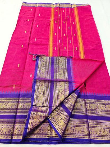 Kanchipuram Pure Korvai Cotton Saree 014 – Kanchipuram Lakshaya Silks